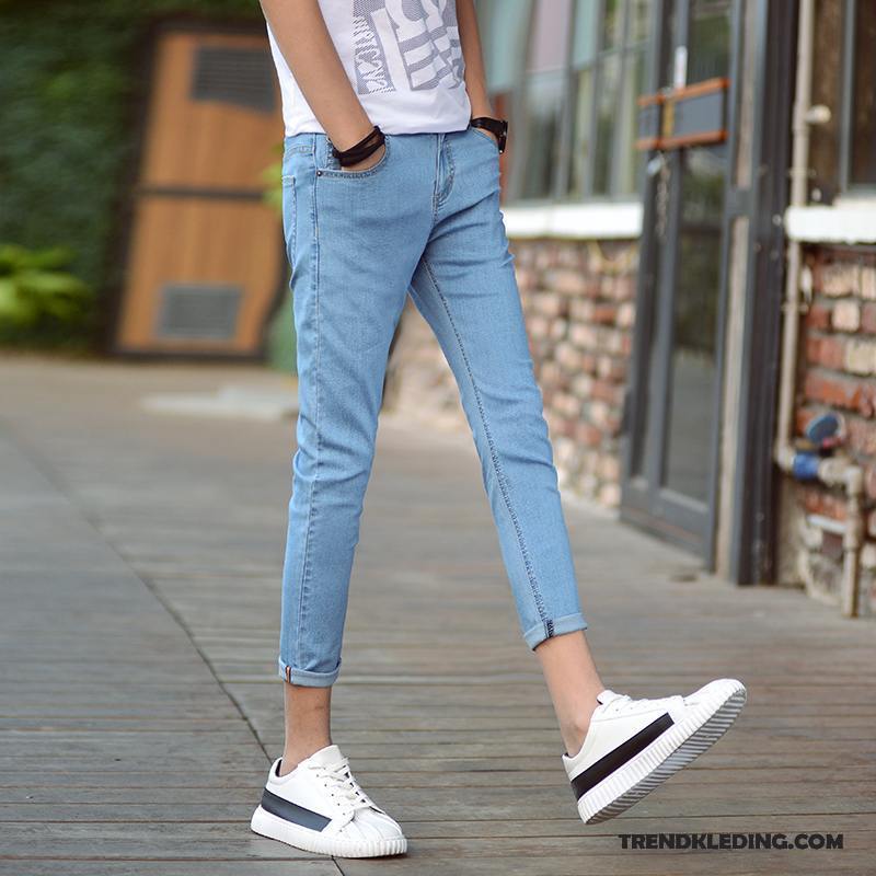 Spijkerbroek Heren Spijkerbroek Jeans Skinny Zomer Mini Mannelijk Trend Zwart