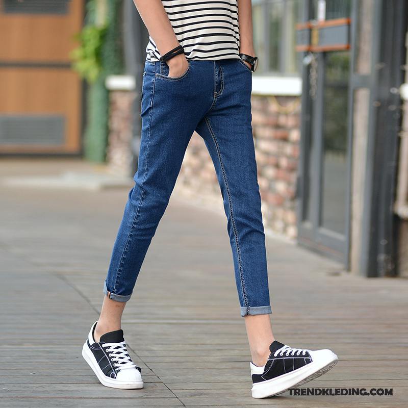 Spijkerbroek Heren Spijkerbroek Jeans Skinny Zomer Mini Mannelijk Trend Zwart
