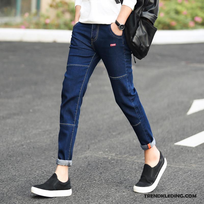Spijkerbroek Heren Trend Elastiek Herfst Spijkerbroek Jeans Voorjaar Mannelijk Lichtblauw Zwart