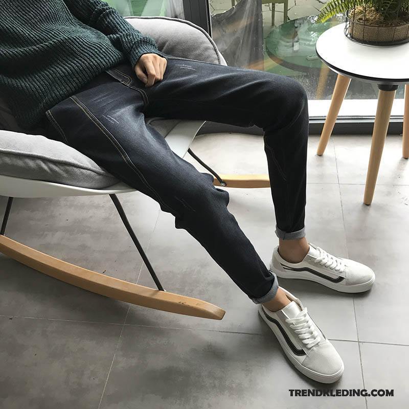 Spijkerbroek Heren Trend Lange Potlood Broek Spijkerbroek Jeans Denim 2018 Blauw Zwart
