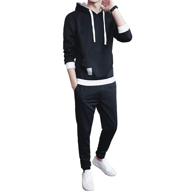 Sportkleding Heren Met Capuchon Casual Nieuw Voorjaar Trend Student Wit