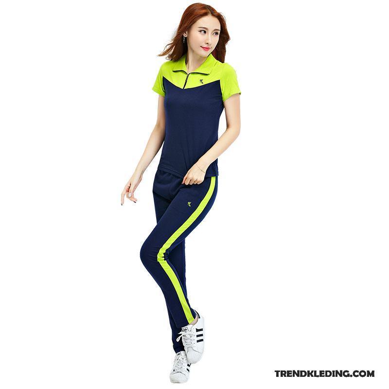 Sportkleding Heren Pak Korte Mouw Running Casual Dames Zomer Grijs