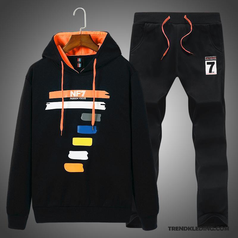 Sportkleding Heren Voorjaar Pak Hoodie Dunne Running Jeugd Wit