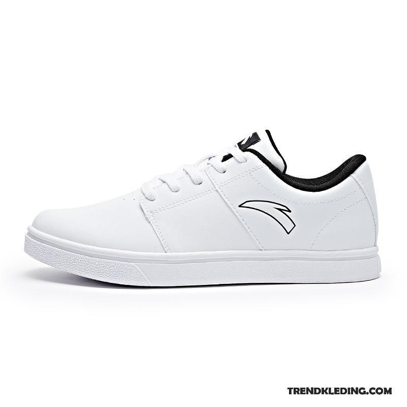 Sportschoenen Dames Ademende Skateboard Schoenen Laag Slijtvastheid Student Plat Wit