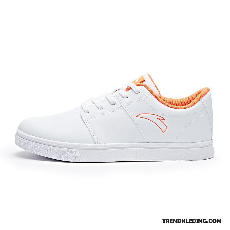 Sportschoenen Dames Ademende Skateboard Schoenen Laag Slijtvastheid Student Plat Wit