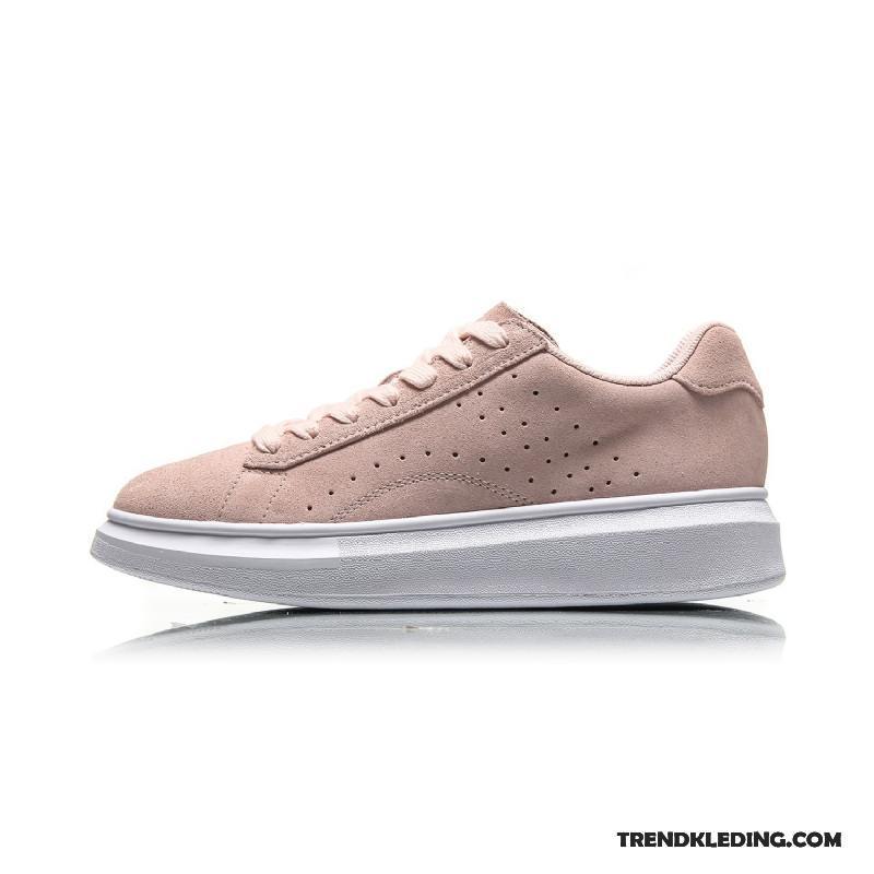 Sportschoenen Dames Antislip Skateboard Schoenen 2018 Mode Voorjaar Slijtvastheid Roze Wit