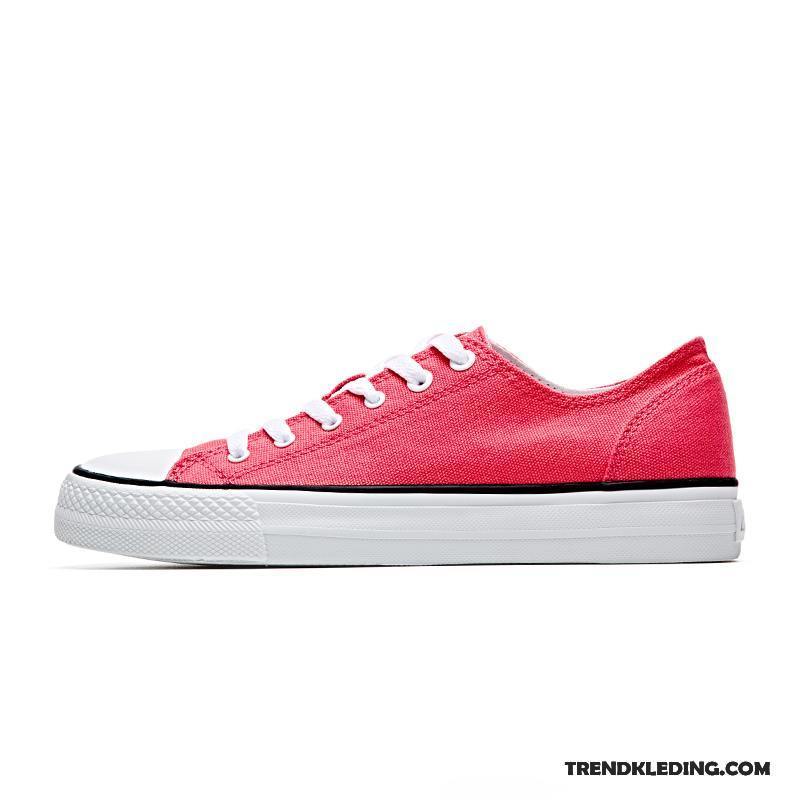 Sportschoenen Dames Laag Canvas Vrouwen Klassieke Skateboard Schoenen Bloemen Roze Rood Wit Zwart