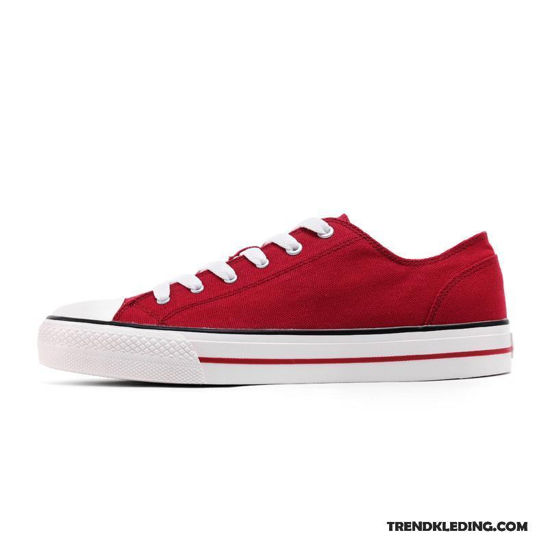 Sportschoenen Dames Laag Canvas Vrouwen Klassieke Skateboard Schoenen Bloemen Roze Rood Wit Zwart