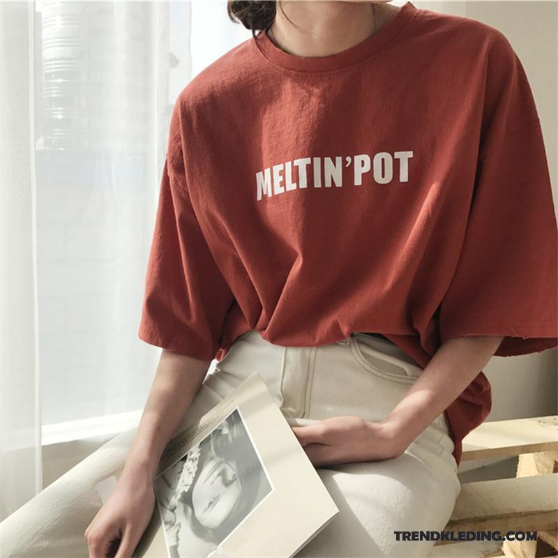T-shirt Dames Jasje Voorjaar Losse Onderhemd 2018 Snoep Rood