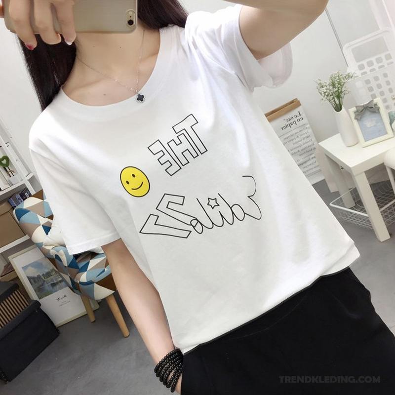 T-shirt Dames Trend Zomer 2018 Student Jasje Losse Geel