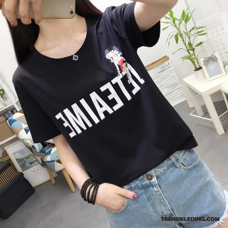 T-shirt Dames Trend Zomer 2018 Student Jasje Losse Geel