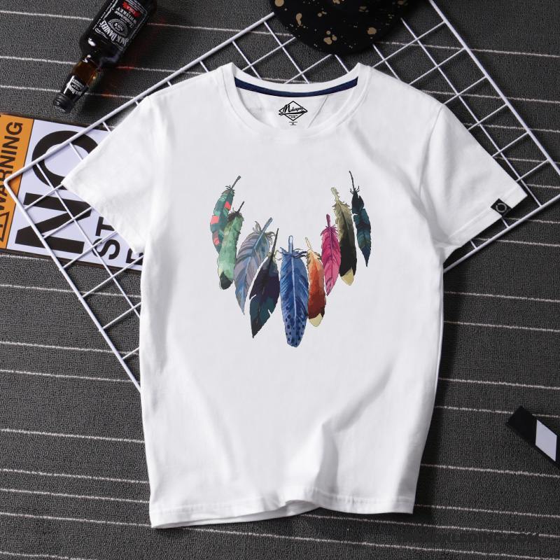 T-shirt Heren Trend T-shirts Student Halve Mouw Ronde Hals Losse Zwart