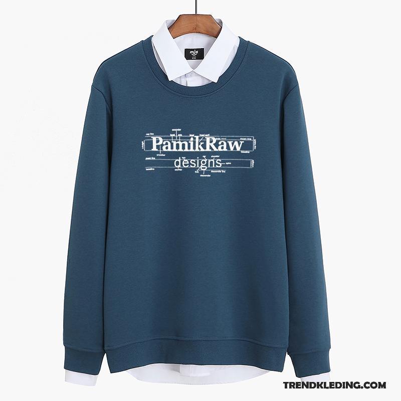 T-shirt Lange Mouw Heren Katoen Sport Grote Maten Mannelijk Ronde Hals Winter Rode Wijn Effen Kleur
