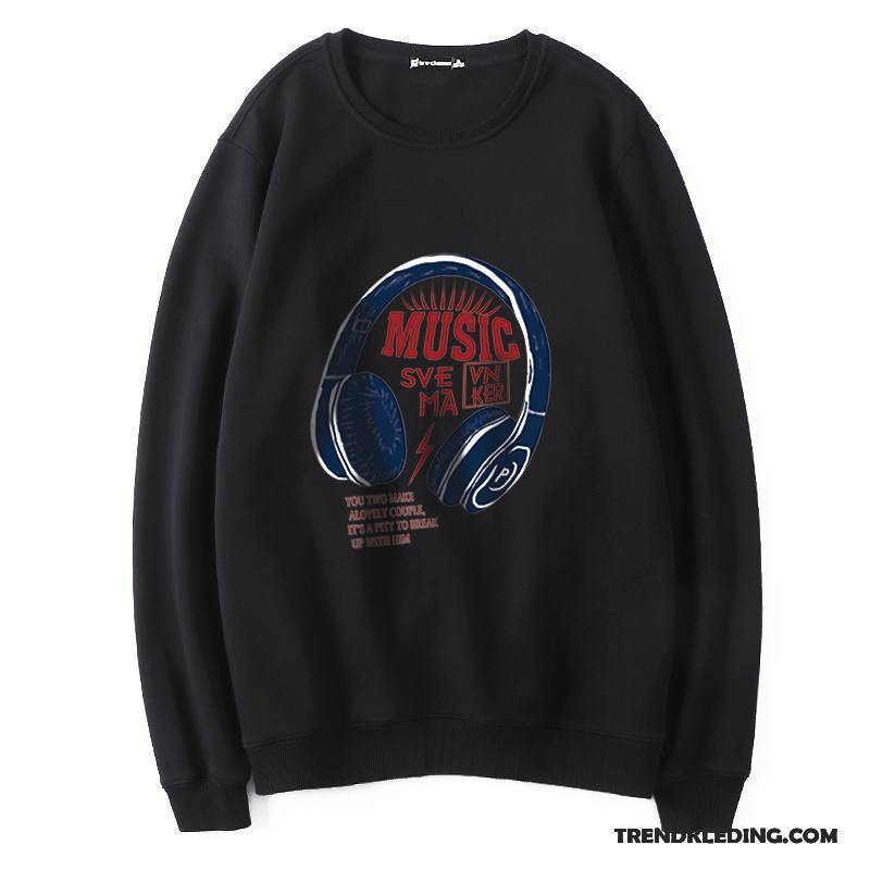 T-shirt Lange Mouw Heren Pullover Student Mannelijk Hoodie Trend Nieuw Grijs