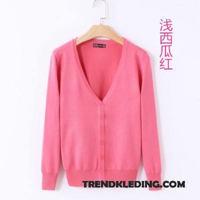 Trui Dames Sjaal Herfst Zomer Kort Mini Cardigan Rood