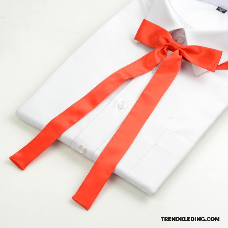 Vlinderdas Dames Meisje Heren Gemeenschappelijk Effen Kleur Zilver Rood Wit Zwart