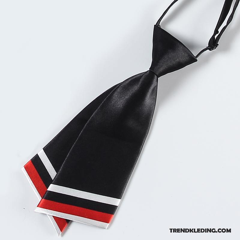 Vlinderdas Dames Service Werk Accessoires Bloem Kraag Business Stewardess Zilver Rood