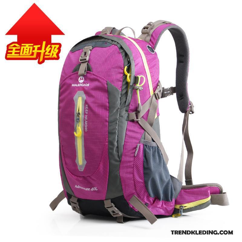 Wandelrugzak Heren Reizen Outdoor Alpinisme Wandelen Tas Dames Rood