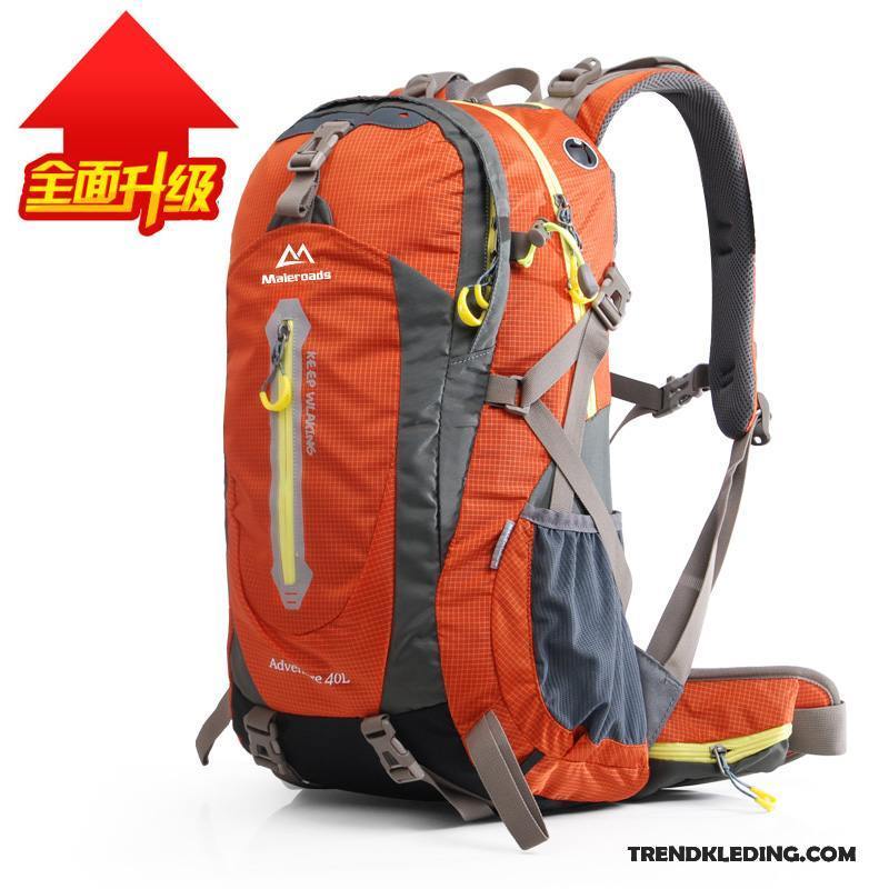 Wandelrugzak Heren Reizen Outdoor Alpinisme Wandelen Tas Dames Rood