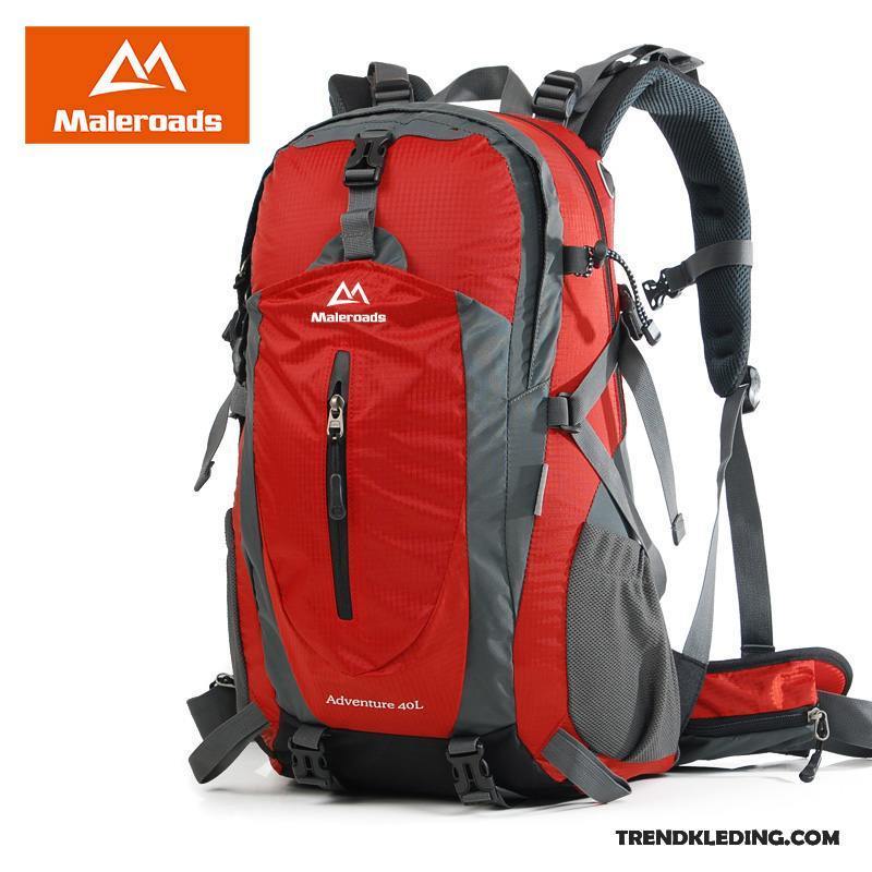 Wandelrugzak Heren Reizen Outdoor Alpinisme Wandelen Tas Dames Rood