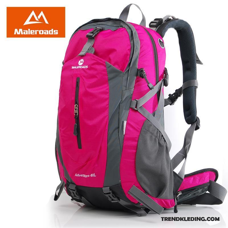 Wandelrugzak Heren Reizen Outdoor Alpinisme Wandelen Tas Dames Rood