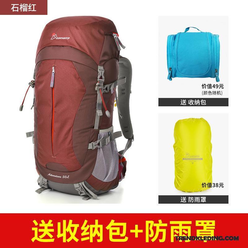 Wandelrugzak Heren Tas Alpinisme Dames Ultra Licht Reizen Outdoor Rood