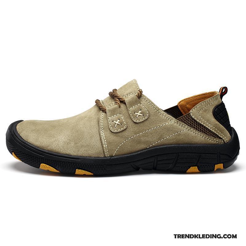 Wandelschoenen Heren Slijtvastheid Echt Leer Antislip Trekking Casual Pumps