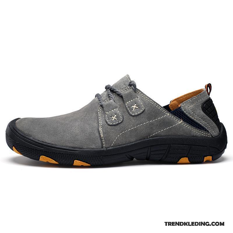 Wandelschoenen Heren Slijtvastheid Echt Leer Antislip Trekking Casual Pumps