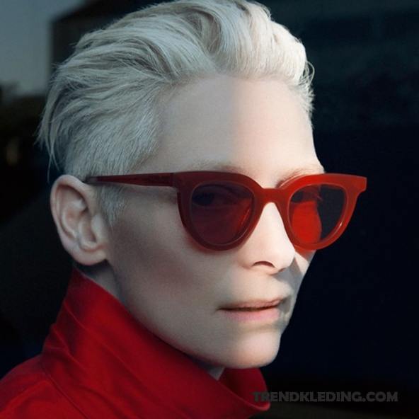 Zonnebril Dames Doorzichtig Trend 2018 Vintage Zandkleur Rood Wit Zwart