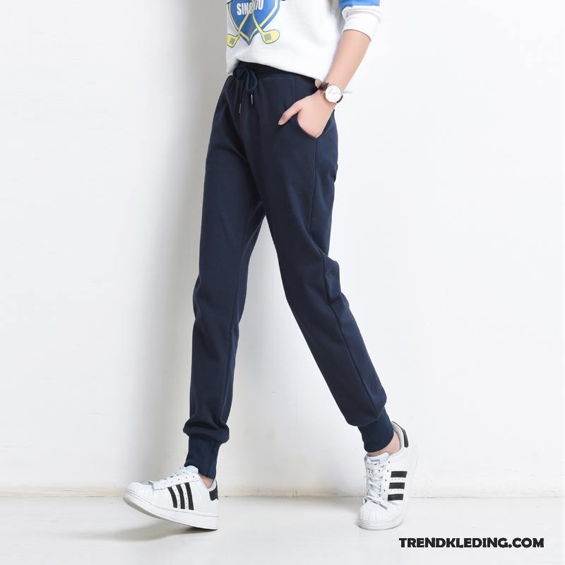 Broek Dames Voorjaar Dunne Harlan Losse Joggingbroek Casual Marineblauw