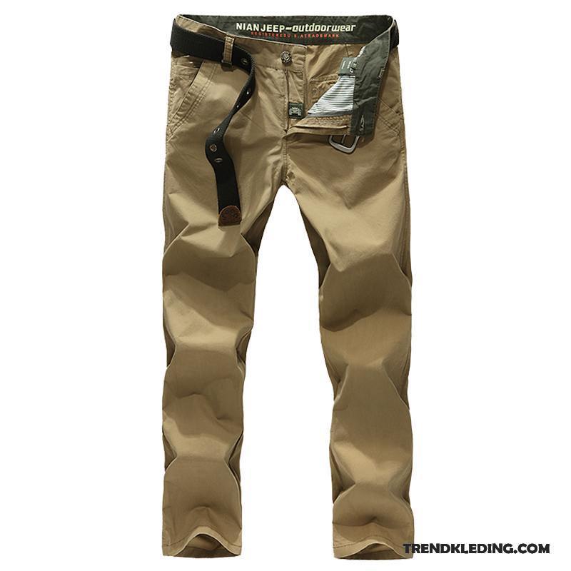 Broek Heren Casual Broek Cargo Broek Nieuw Losse Voorjaar Rechtdoor Kaki