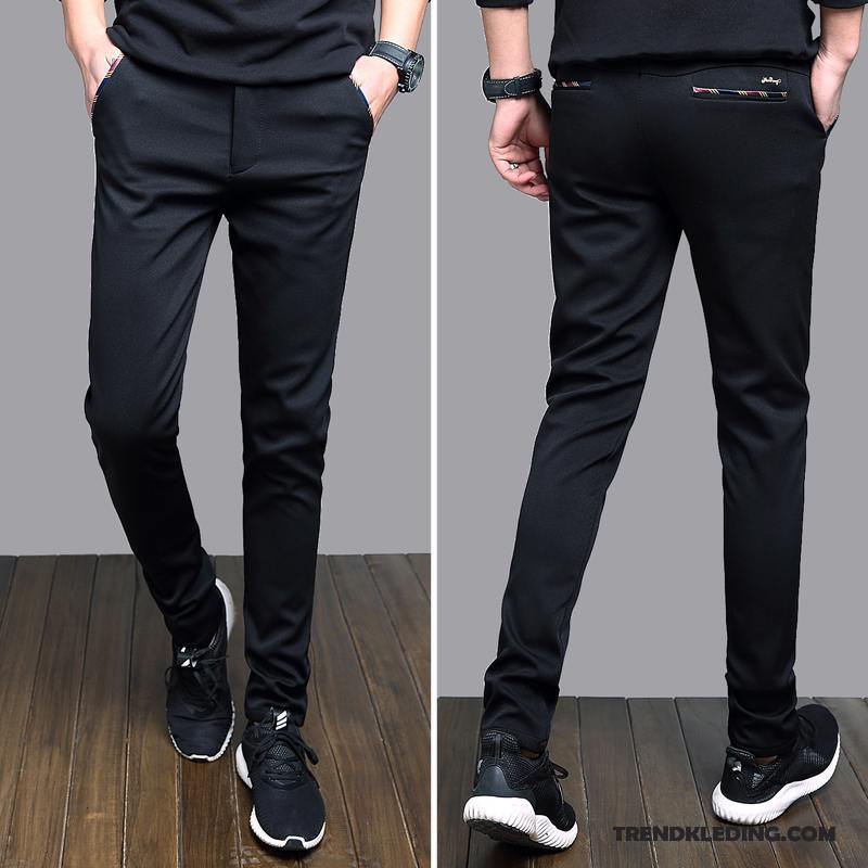 Broek Heren Elastiek Trend Sport Slim Fit Potlood Broek Harlan Zwart