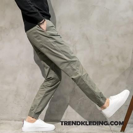 Broek Heren Joggingbroek Cargo Elastiek Zomer Dun Casual Broek Grijs