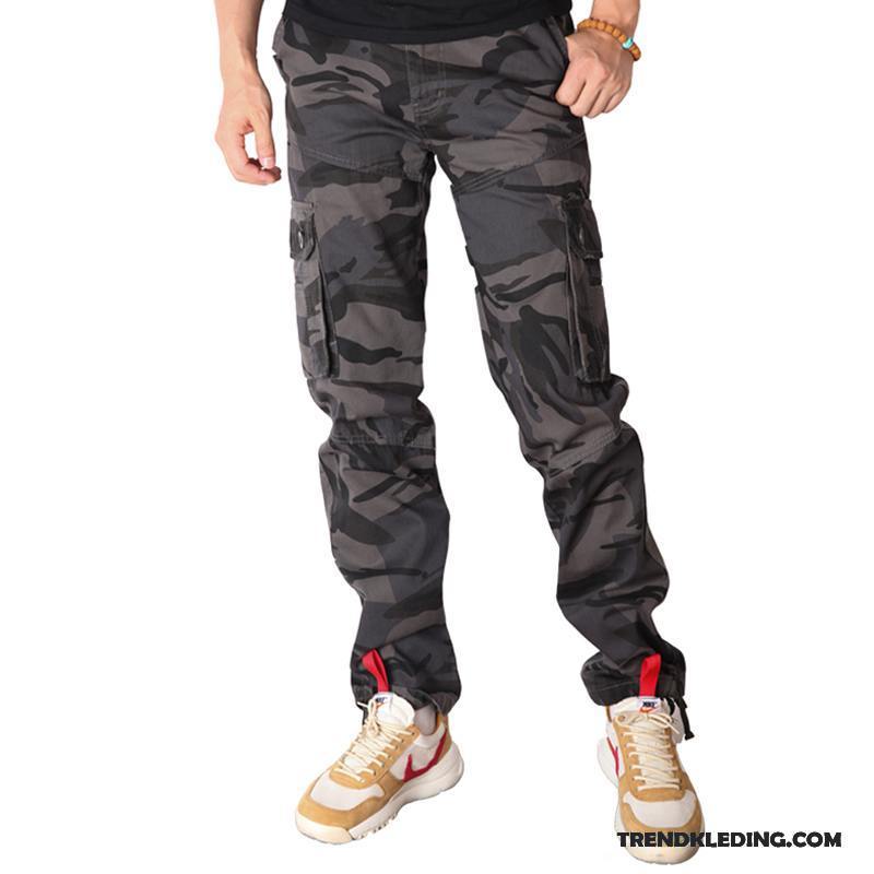 Cargobroek Heren Rechtdoor Cargo Broek Voorjaar Losse Joggingbroek Strak Camouflage Kleur