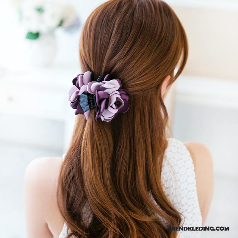 Haarspeld Dames Bloemen Hoofdtooi Haaraccessoires Klem Haarschijf Groot Paars