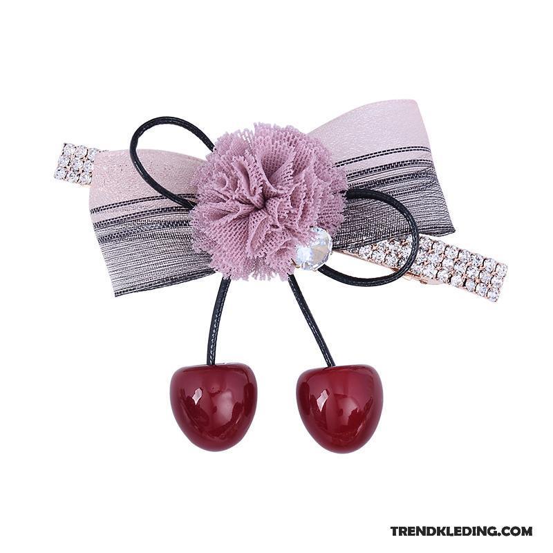 Haarspeld Dames Mini Hoofdtooi Accessoires Volwassen Haarclip Alle Wedstrijden Roze