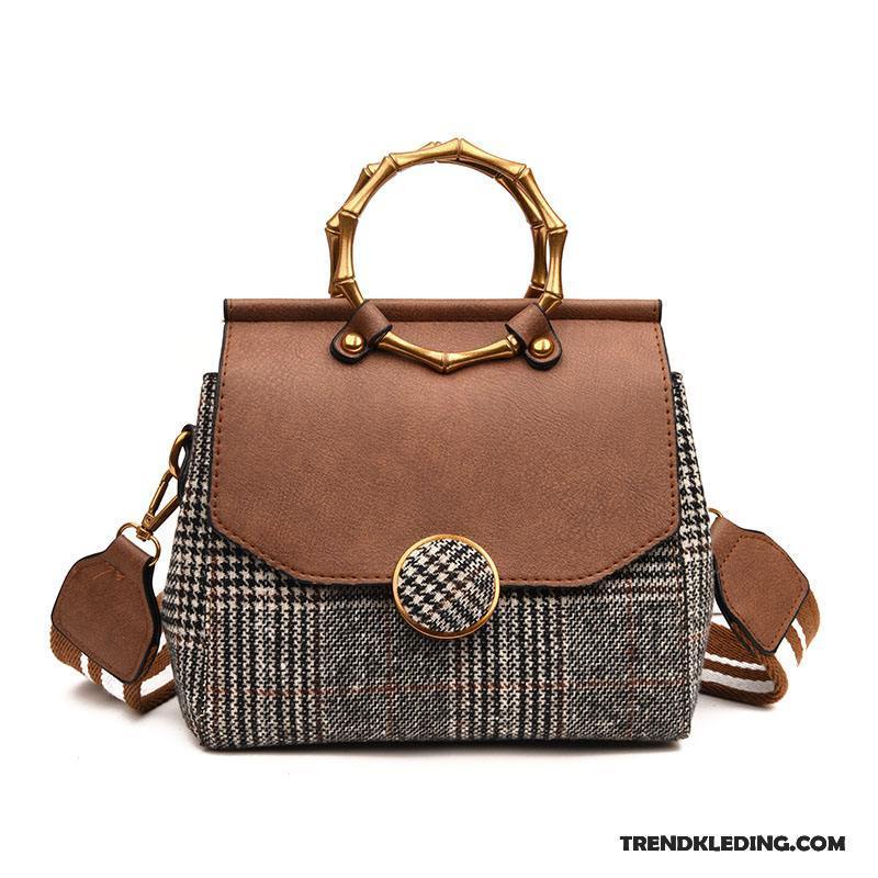 Handtas Dames Eenvoudig Mini Trend Messenger Tas Nieuw 2018 Bruine