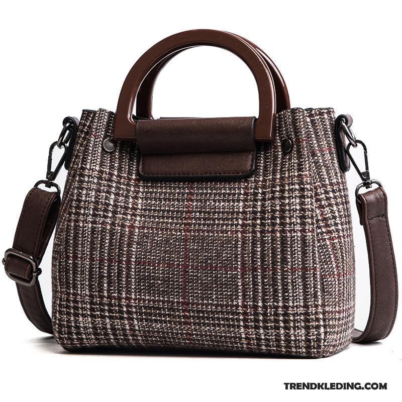 Handtas Dames Herfst Nieuw Trend Winter Mode Messenger Tas Bruine