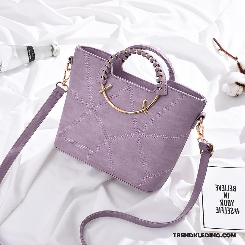 Handtas Dames Meisje Mini Nieuw Alle Wedstrijden Persoonlijkheid Messenger Tas Purper