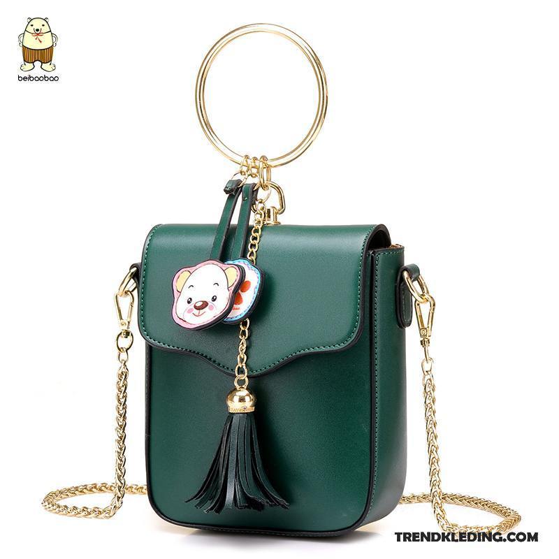 Handtas Dames Mini Messenger Tas Telefoon Ketting Nieuw 2018 Donkergroen