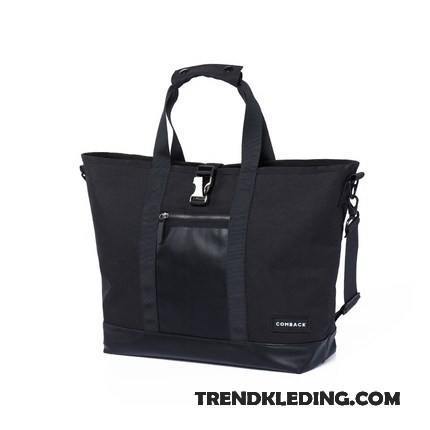 Handtas Heren Casual Geschiktheid Trend Sport Rugzak Schoudertas Zwart