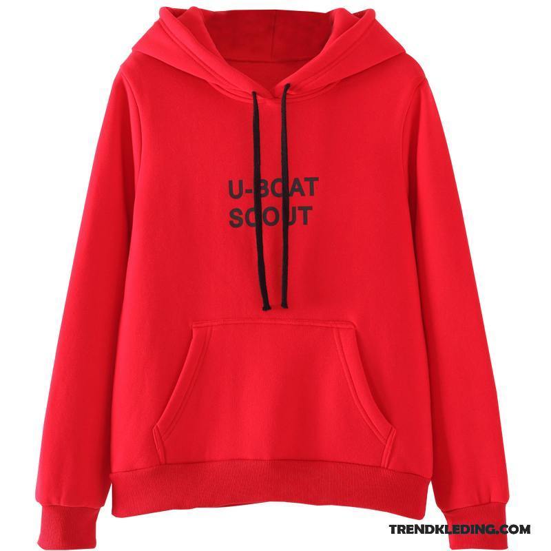 Hoodie Dames Lange Mouwen 2018 Jasje Nieuw Voorjaar Student Rood