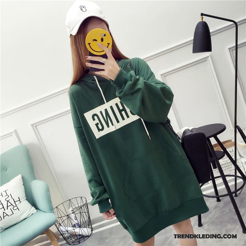 Hoodie Dames Student 2018 Nieuw Dikke Losse Super Groen