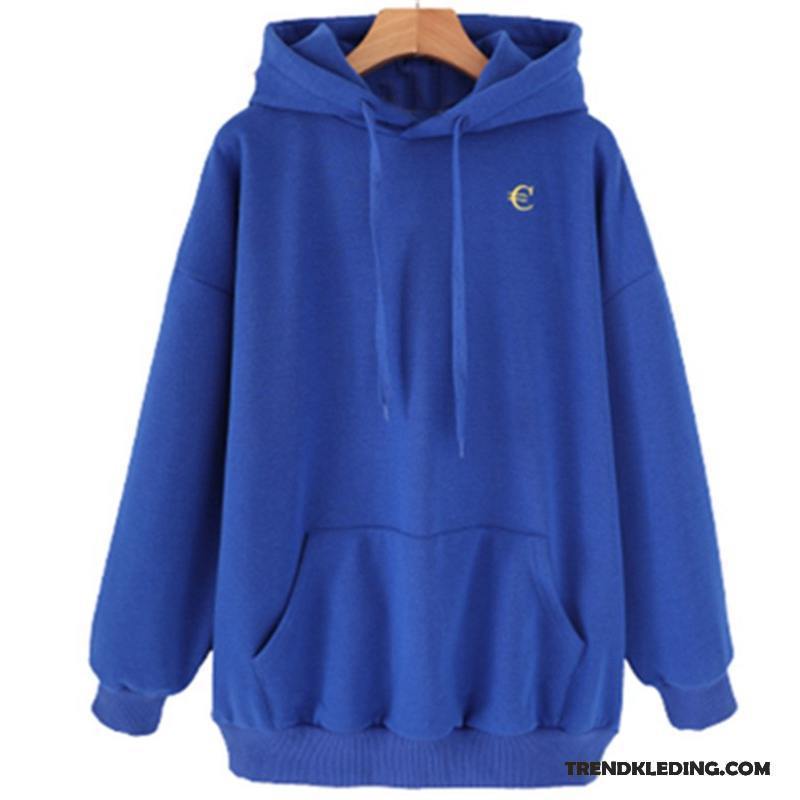 Hoodie Dames Super Losse Trendy Merk Blauw