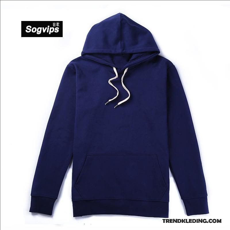 Hoodie Dames Vrouw Lovers Dunne Voorjaar Heren Nieuw Zuiver Wit Effen Kleur Blauw