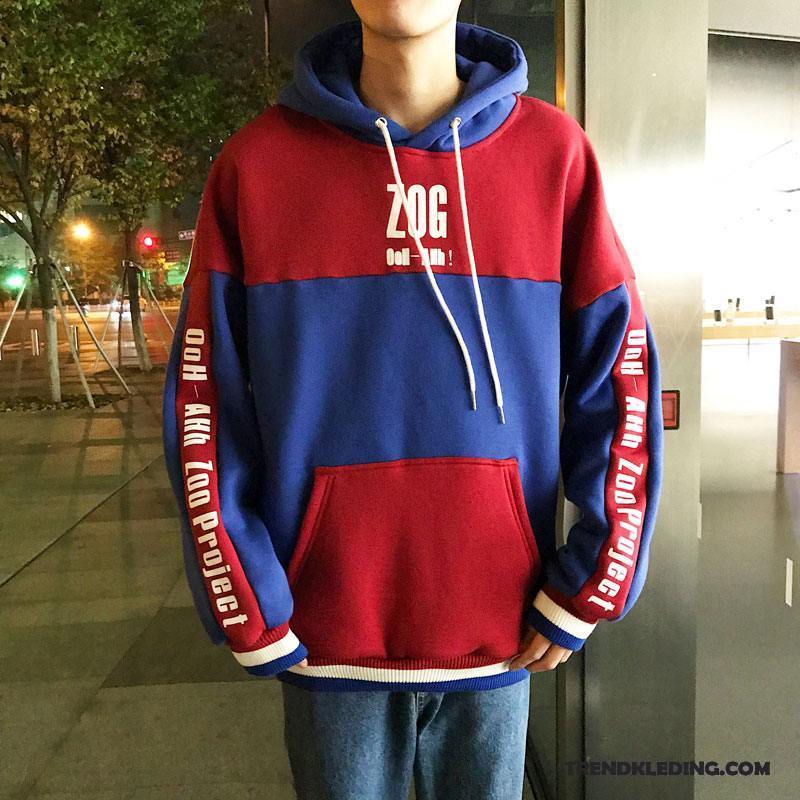 Hoodie Heren Hip-hop Jas Draak Trend Student Mooi Blauw Rood