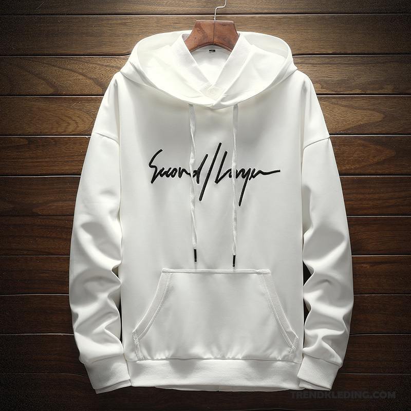 Hoodie Heren Nieuw Groot Student Jas Jeugd Voorjaar Wit