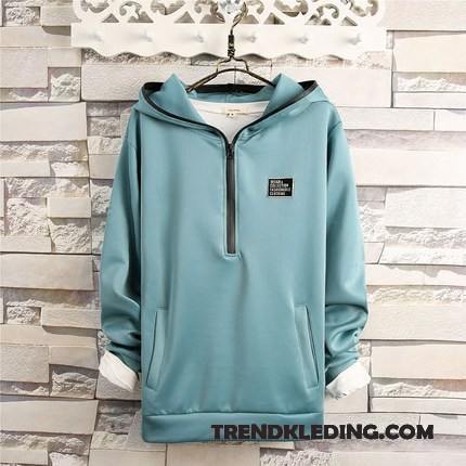 Hoodie Heren Sport Jas Herfst Jasje Trend Voorjaar Blauw