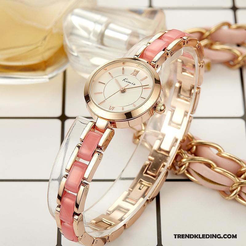 Horloge Dames Meisje De Middelbare School Schattig Verjaardagscadeau Kleur Trend Roze