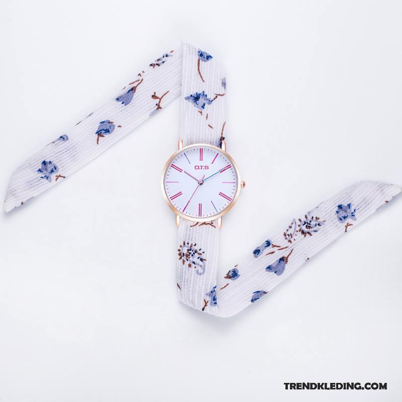 Horloge Dames Schattig Eenvoudig Mini Kind Gemiddelde Meisje Wit